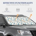 thumbnail image 4 of Xecao Rose Flowers for Foldable Car Sun Shades (2-Pack) offer sun protection with an easy-fold design for convenient windshield shading., 4 of 7