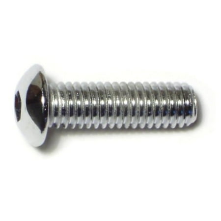 

3/8 -16 x 1-1/4 Chrome Grade 8 Button Socket Cap Screws SCSBS8-159 (5 pcs.)
