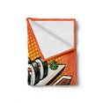 thumbnail image 2 of Sushi Soft Flannel Fleece Throw Blanket, Japanese Dish Served on Plate with Wasabi Image Comic Book Style Halftone Backdrop, Cozy Plush for Indoor and Outdoor Use, 50" x 70", Multicolor, by Ambesonne, 2 of 6