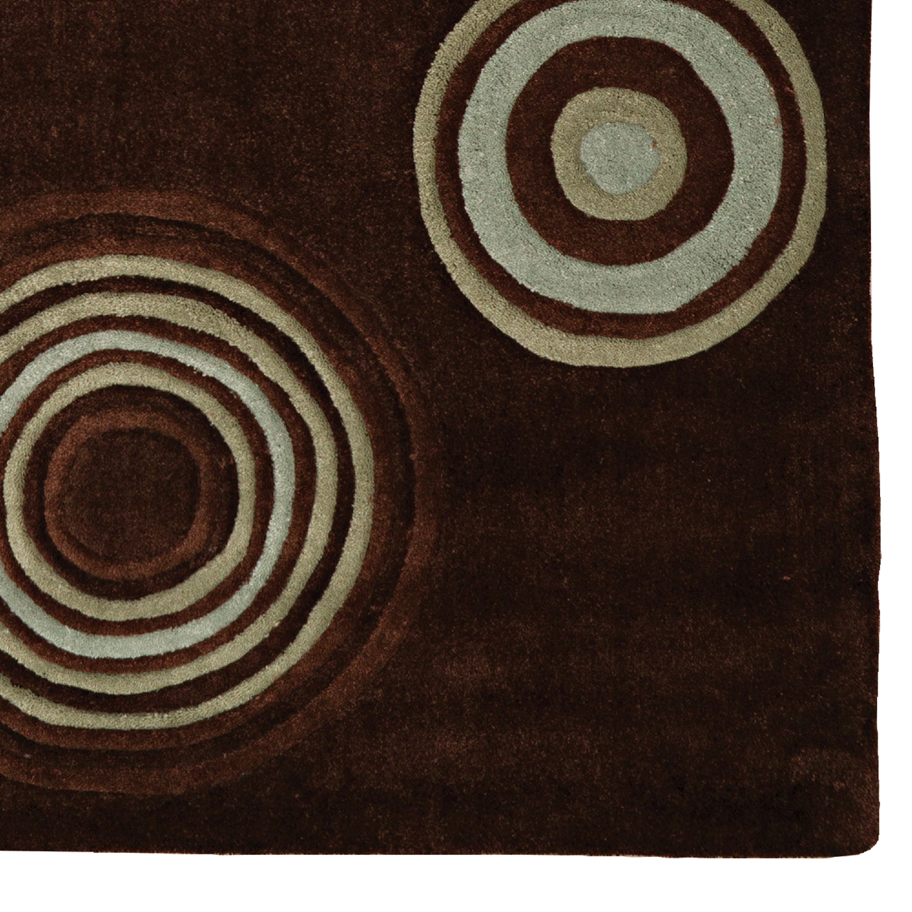 Trio Brinlee Chocolate Area Rug 5x7 Transitional Contemporary Indoor Design