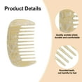 thumbnail image 3 of Unique Bargains 1Pc Hair Comb Wide Tooth for Thick Curly Hair Beige, Yellow, 3 of 7