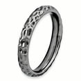 thumbnail image 3 of Sterling Silver Stackable Expressions Black-plated Ring Size 6, 3 of 3