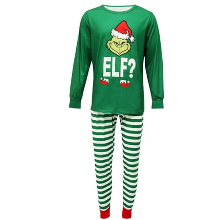 

Grinch Christmas Family Matching Pajamas Set Couples Kids Nightwear Pyjamas PJs Gift