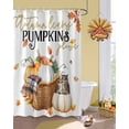 thumbnail image 2 of Owl Pumpkin Shower Curtain Set ，Waterproof Fabric Shower Curtains Fall Maple Leaf Shower Curtains for Bathroom,Bathroom Decor 54x"78", 2 of 7