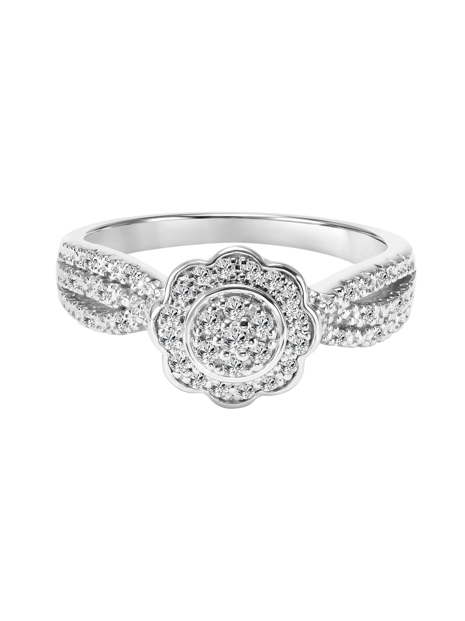 Keepsake 1/4 Carat T.W. Diamond Floral Halo 2-Piece Bridal Set