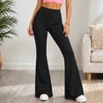 thumbnail image 5 of Ovbmpzd Petite Yoga Pants Womens Flare Black Ladies Leggings Long Mid Waist Casual Leggings,XXL, 5 of 6