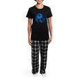 thumbnail image 4 of CafePress - Blue And Black Yin Yang Dragons Pajamas - Women's Short Sleeve Print T-Shirt and Pants Dark Cotton Pajama Set, 4 of 7