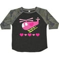 thumbnail image 3 of Inktastic Valentine Pink Heart Helicopter Boys or Girls Toddler T-Shirt, 3 of 5