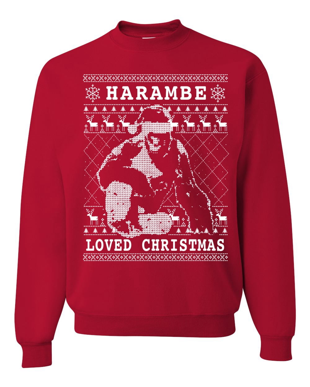 harambe loved christmas sweater