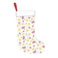 thumbnail image 2 of Yiaed Tropical Fruit Print Christmas Stockings, Christmas Stockings Hanging Ornaments, Christmas Stockings for Family Christmas Holiday Decorations, 2 of 7