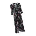 thumbnail image 1 of Mujeres Floral V Zambullirse Maxi para proteger Negro, 1 of 9