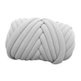 thumbnail image 4 of Hilo grueso, hilo jumbo, lavable, suave, 500 g, para crochet, trenzado, nudo voluminoso Gris claro, 4 of 9