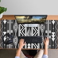 thumbnail image 4 of Long Mouse Pads for Desk,Black and White Geometric Boho Pattern Desk Mats on Top Of Desks, Desk Mouse Pad Extra Large with 3mm Non-Slip Base and Stitched Edge for Gaming,Office,Work,Home 47.3"x23.6", 4 of 6