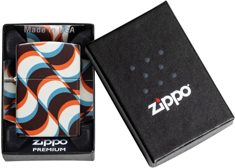Zippo Lighter - Customized Message Funky Pattern 540 Matte Pocket Lighter 46566