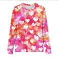 thumbnail image 4 of Qepwscx T Shirts For Women Long Sleeve Valentine'S Day Crewneck Sweatshirt Letters Printed Casual Blouse Tops Womens Tops Trendy Pullover Sweatshirts Graphic Tshirts Holiday Outfits Tee Tops Plus, 4 of 8
