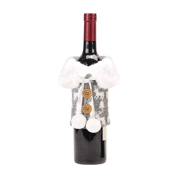 Tainini Christmas Sweater Wine Bottle Covers, Wine Bottle Clothes Wine Bottle Dress, Wine Bottle Bags For Xmas Party Decorations