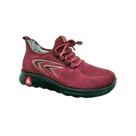 

Ymiytan Womens Sneakers Round Toe Trainers Lace Up Casual Sneaker Work Sport Shoe Lightweight Low Top Walking Shoes Red-Women 7.5