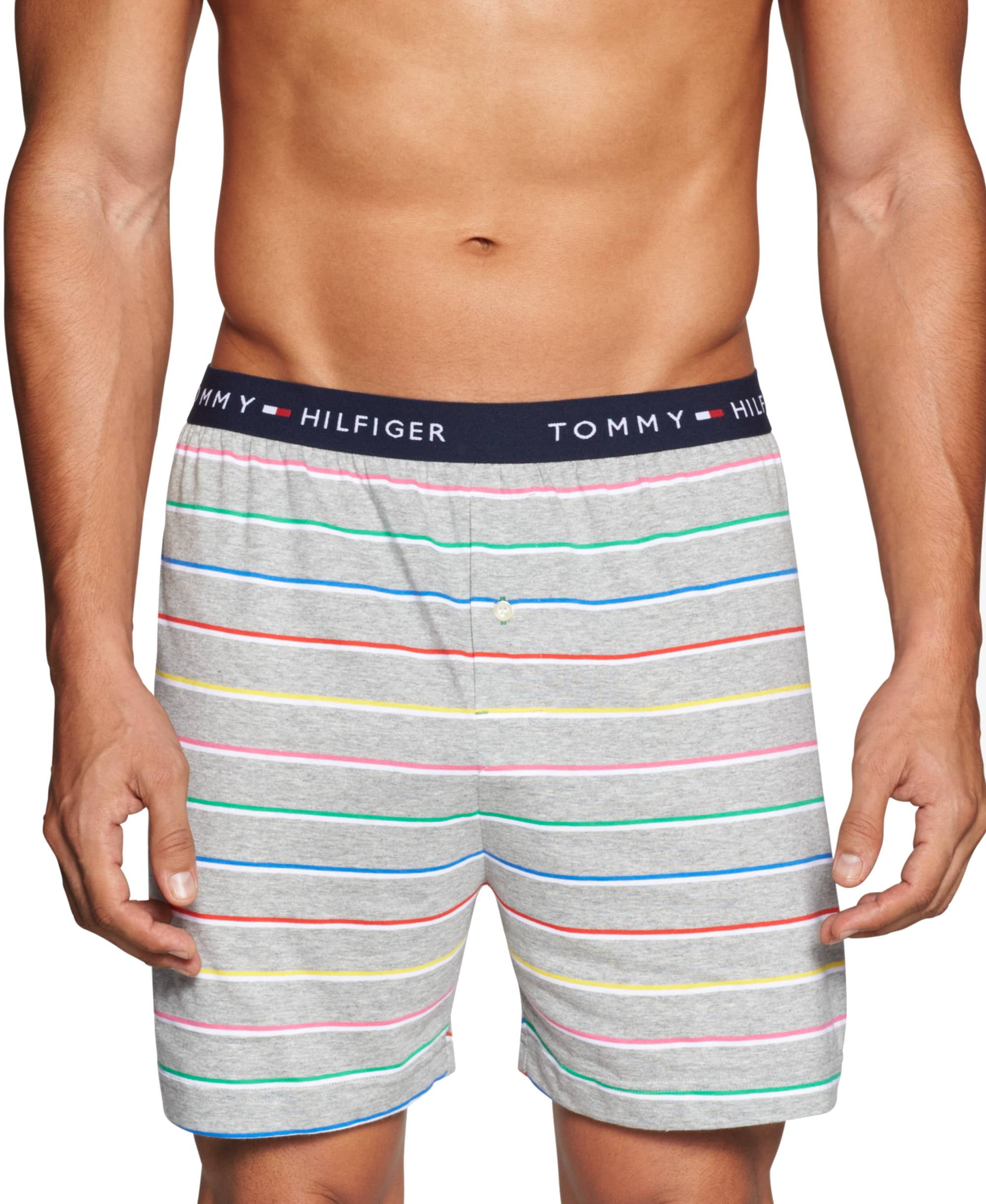 Tommy Hilfiger Tommy Hilfiger Men's Printed Knit Cotton Boxers, Gray