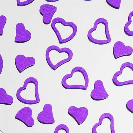 Foil Heart - Efavormart Metallic Foil Wedding-Party Heart Confetti - 300 PCS- Purple
