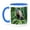 Blue/White, variant on 3drose, Brazil, Bonito. Portrait of a Brown Capuchin Monkey, Cebus Apella., 15oz Mug