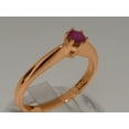 thumbnail image 2 of LBG British Made 9k Rose Gold Natural Ruby Womens Engagement Ring - 33 size options - Size 10, 2 of 7