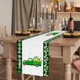 thumbnail image 2 of Table Runners 72 Inches Long Dress Scarves, Saint Patrick's Day Farmhouse Kitchen Table Runner, Coffee Tablerunners, Spring Green Lucky Three Grass Truck 16x72 Inch, 2 of 9