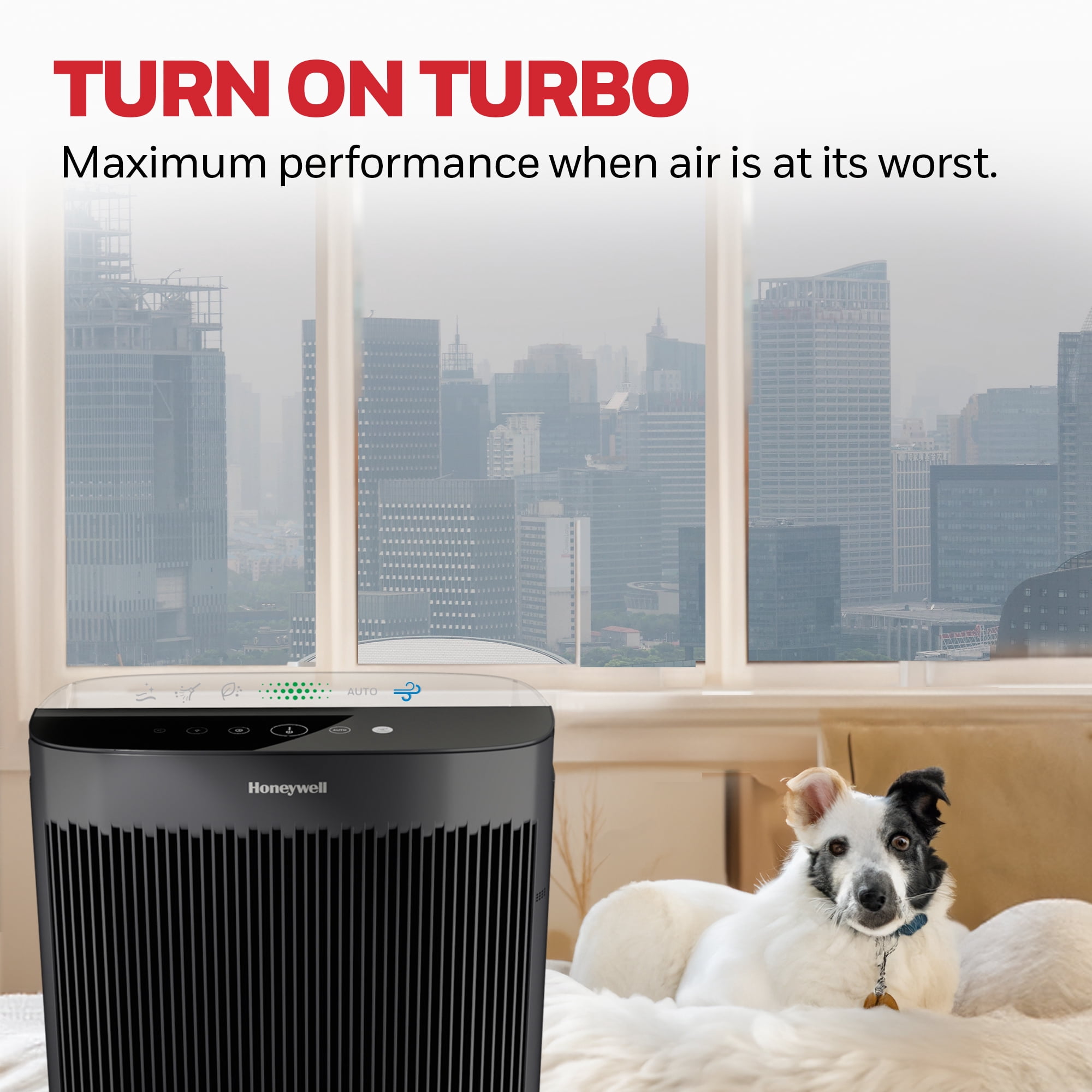 Honeywell 2400 Sq ft HEPA Air Purifier for Home, Black, Smoke, Pollen, Dust Reducer