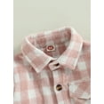 thumbnail image 5 of Inevnen Toddler Flannel Shirt Jacket Plaid Lapel Button Down Shacket Little Boys Girls Shirts Coats, 5 of 8