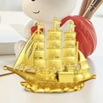 thumbnail image 6 of Almencla Sailing Boat Decor Figurine Collectible Art Sailboat Statue Feng Shui Decor for Hallway Restaurant Office Dining Room Desktop 10cmx7.8cm, 6 of 8