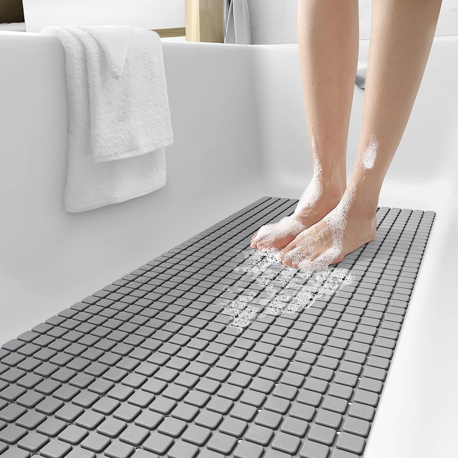Color G Bath Tub Shower Mat NonSlip Vinyl Extra Long Bathtub Mats