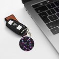 thumbnail image 6 of Naloa Colorful Guitar Print Round Keychain Keychain Key Ring, Key Tag, Key Chain Bulk for Gift Accessories (Round), 6 of 7