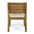 thumbnail image 2 of GDF Studio Arely Outdoor Acacia Wood Dining Chairs, Set of 2, Sandblast Natural and Beige, 2 of 6
