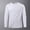 White, variant on Men's Ice Silk Fitness Base Layer Long Sleeve T-Shirt Big and Tall Round Neck Sports Top