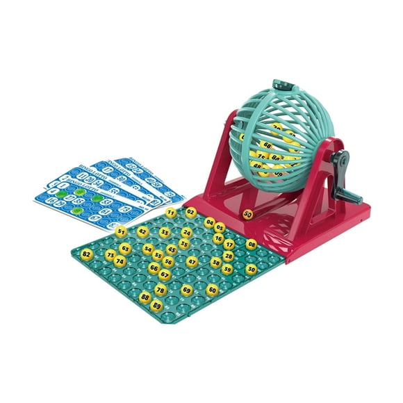 Juego de bingo, bolas de bingo con jaula, juguete educativo para máquina de bingo, juegos de mesa para festivales, cumpleaños, juego de mesa para niño
