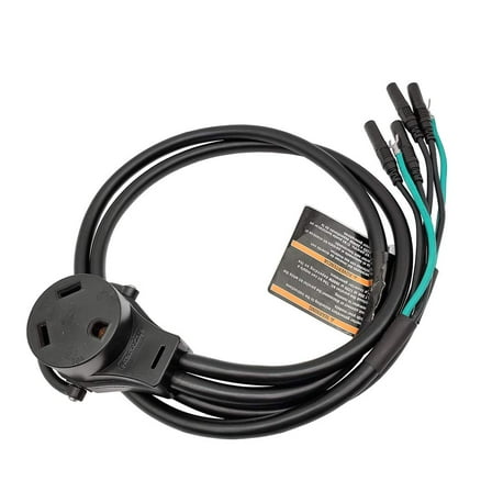 Parkworld 61094B Inverter Generator Parallel Kit Terminals with Cable to RV 30A TT-30R Female, 120V, 30A, 3FT