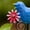 Blue, variant on Metal Garden Stakes Decorative Flowers for Outdoor and Indoor Decor, 4 Pack Bird and Flower Yard Stakes, Weather Resistant for Patio, Lawn, and Planter Pots