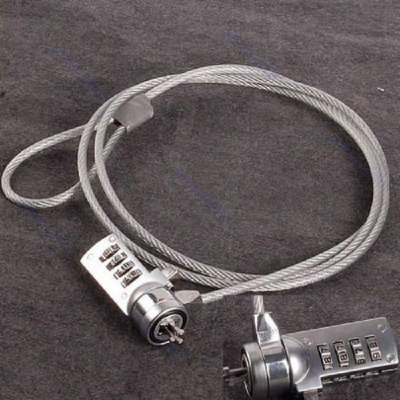 Computer Laptop Cable Lock Universal 4 Digital Password Protection Lock Laptop Tablet Security Anti Theft Lock Easy Use