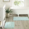 thumbnail image 2 of Alfombras de baño, Alfombra de baño de algodón, Altamente Absorbente, diseño Inspirado en la Costa (Gris Isla, 2 Piezas), 2 of 15