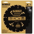 thumbnail image 2 of Hoja de sierra circular DEWALT DW3174 de 20 dientes para madera tratada, 2 of 5