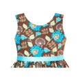 thumbnail image 4 of Girls Dress Flower Coffee Sundress Summer Beach Dress 7-8 Years, 4 of 5