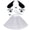 White dog sixpiece, variant on Dog Costume Tail Nose Tail Bowtie Glove and Skirt, Dog Dress up Outfit Child Halloween Costume Accessories