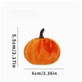 thumbnail image 3 of huayou Velvet Artificial Pumpkin 2.36x2.17 Inch Small Orange Velvet Pumpkin Table Ornament for Thanksgiving Halloween Indoor Table Harvest Decor, 3 of 7