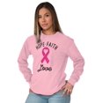 thumbnail image 6 of Hope Faith love Breast Cancer Ribbon Women Plus Size Long Sleeve Tee Brisco Brands 4X, 6 of 6