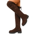 thumbnail image 5 of Women's Over The Knee High Boots Platform Thigh High Round Toe Long Boots, 5 of 5