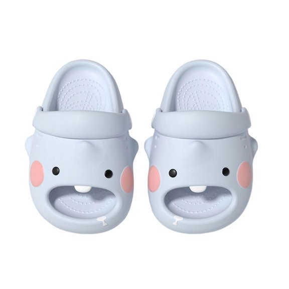 Djtdsds Kids Shark Slide Sandals Soft Non- Shoes Color:Blue,Size:18-24 Months