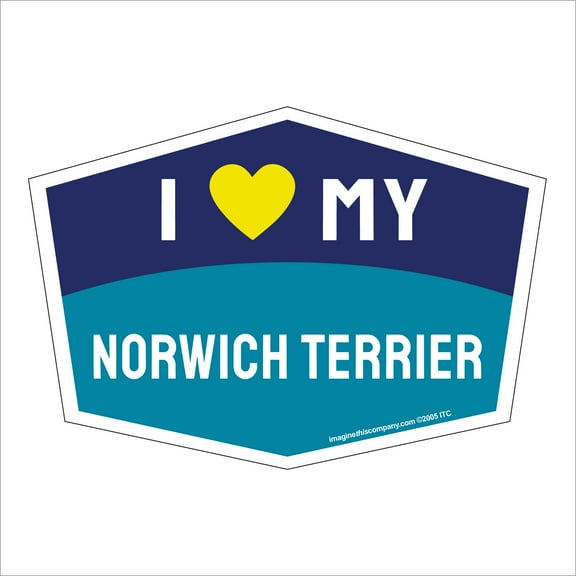 I Love My Norwich Terrier Hexagon Shaped Magnet