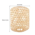 thumbnail image 2 of HEALEEP basket lamp shade Pendant Lamp Cover Bamboo Dust Cover 1Pack, 2 of 8