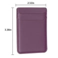 thumbnail image 3 of Feishell Cell Phone Card Holder Pocket for Back of Phone, Credit Card Case Stick on Cell Phone, Self Adhesive Phone Wallet Sleeve, Compatible with iPhone, Samsung, Android, All Smartphones,Darkpurple, 3 of 6