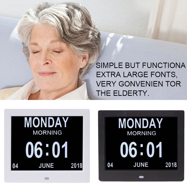Gwong Electrónica 8 pulgadas Digital Desktop Alarm Clock Photo Frame Electronic Album Picture Player