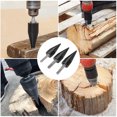 TSV 4pcs Removable Firewood Log Splitter Drill Bits, Heavy Duty Drill